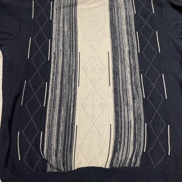 Vintage 90s Men's Protege Textured Sweater Size L Coogi Inspired Grandpa Biggie - Picture 3 of 7